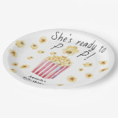 彼女は水の色ポコーンポップ・アートの赤ちゃんシャワー準備ができている ペーパープレート (アングル)