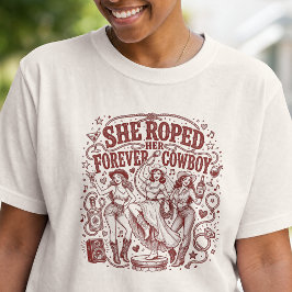 彼女は永遠のカウボーイを射止めた バチェラレッテパーティー オーダーメイドグッズ Tシャツ