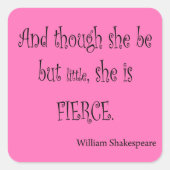 彼女は沙翁|しゃおう=シェークスピア}の激しい引用文 スクエアシール (正面)