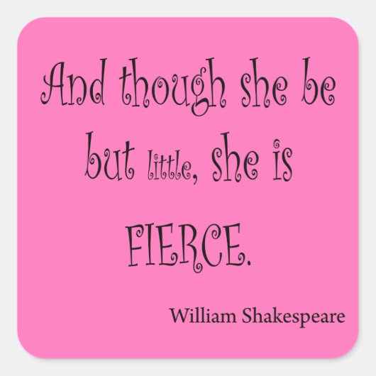 彼女は沙翁|しゃおう=シェークスピア}の激しい引用文 スクエアシール (正面)