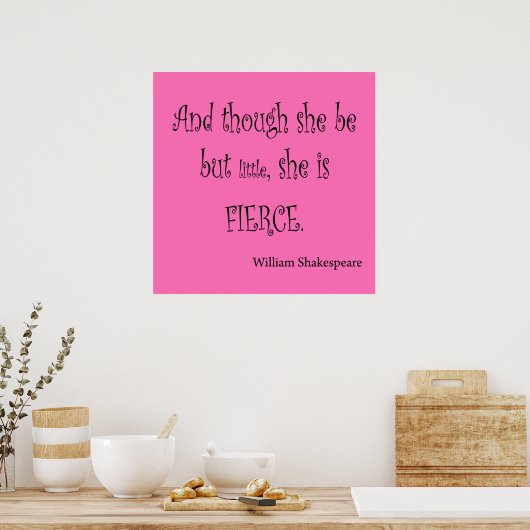 彼女は沙翁|しゃおう=シェークスピア}の激しい引用文 ポスター (キッチン)