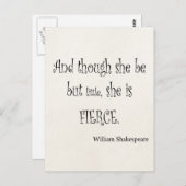 彼女は沙翁|しゃおう=シェークスピア}の激しい引用文 ポストカード (正面/裏面)