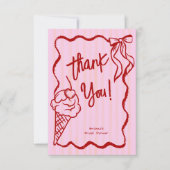 彼女は波打ったスケッチ縁どブライダルをスクープした サンキューカード (正面)