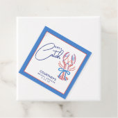 彼女は海岸のロブスターの宝物を釣り上げた ブライダルシャワー フェイバータグ (インサイチュ)