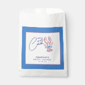 彼女は海岸のロブスターをキャッチする ブライダルシャワー フェイバーバッグ (正面)