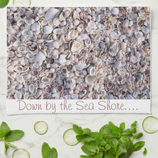 彼女は海海岸タオルによって海の貝を販売します キッチンタオル (折り畳み)