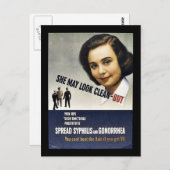 彼女は清潔に見えるかもしれないが – しかし ポストカード (正面/裏面)