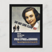 彼女は清潔に見えるかもしれないが – しかし ポストカード (正面)