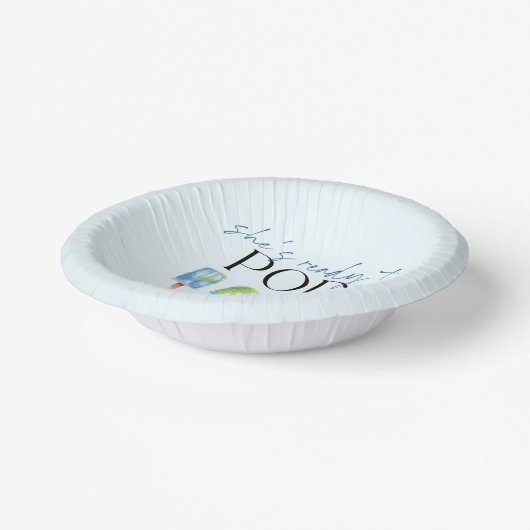 彼女は準備ができていポップ・アートのる！ポプシクル赤ちゃんシャワー ペーパーボウル (傾斜あり)