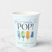 彼女は準備ができていポップ・アートのる！ポプシクル赤ちゃんシャワー 紙コップ (正面)