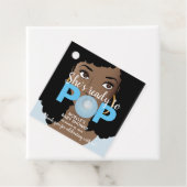 彼女は準備ができてポップ・アートの、バブルガム赤ちゃんシャワー、青 フェイバータグ (インサイチュ)