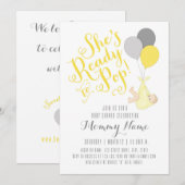 彼女は準備ができポップ・アートのた！シャワー招待状 招待状 (正面/裏面)