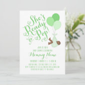 彼女は準備ができポップ・アートのた！シャワー招待状 招待状 (スタンド正面)