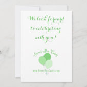 彼女は準備ができポップ・アートのた！シャワー招待状 招待状 (裏面)