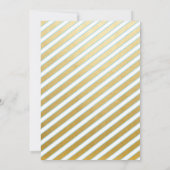 彼女は準備ができポップ・アートのた!青と金ゴールド 招待状 (裏面)