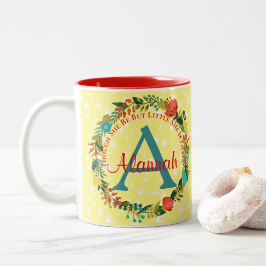 彼女は激しいモノグラムフローラ ツートーンマグカップ (ドーナツ)