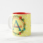 彼女は激しいモノグラムフローラ ツートーンマグカップ (正面左)