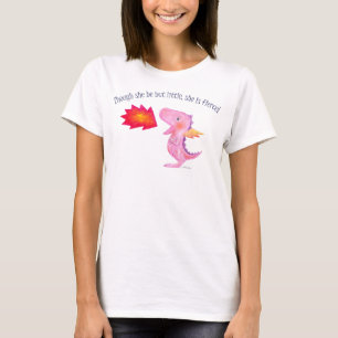 彼女は激しいTシャツのドラゴンの女の子力のグラフィックTです Tシャツ