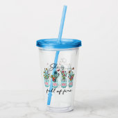 彼女は火に満ちてい鮮やかる – フローラ力 アクリルタンブラー (裏面)