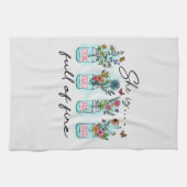 彼女は火に満ちてい鮮やかる – フローラ力 キッチンタオル (横)