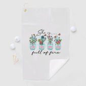 彼女は火に満ちてい鮮やかる – フローラ力 ゴルフタオル (インサイチュ)