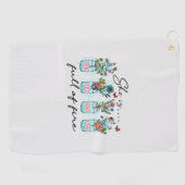 彼女は火に満ちてい鮮やかる – フローラ力 ゴルフタオル (横)