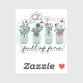 彼女は火に満ちてい鮮やかる – フローラ力 シール (シート)