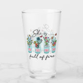 彼女は火に満ちてい鮮やかる – フローラ力 タンブラーグラス (裏面)