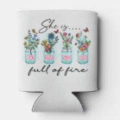 彼女は火に満ちてい鮮やかる – フローラ力 缶クーラー (裏面)