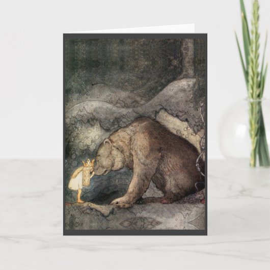 彼女は熊の鼻にキスをした カード (正面)