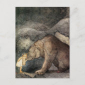 彼女は熊の鼻にキスをした ポストカード (正面)