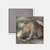 彼女は熊の鼻にキスをした マグネット (正面/裏面)