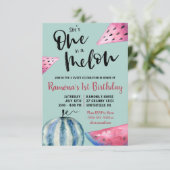 彼女は特別なひとり！　かわいいメロンな誕生日パーティー 招待状 (スタンド正面)