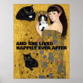 彼女は猫のポスターを見て幸せに暮らした ポスター (正面)