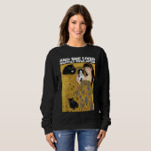 彼女は猫ママTシャツの後ずっと幸せに暮らしていた スウェットシャツ (正面フル)