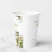 彼女は理想の抹茶を手に入れた ウェディングシャワー 紙コップ (右)