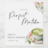 彼女は理想の抹茶を見つけた 結婚前夜のパーティー ワインラベル (シングルラベル)