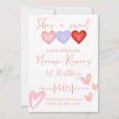 彼女は甘い一歳の誕生日 招待状 (正面)