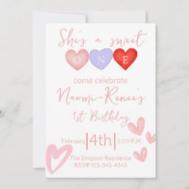 彼女は甘い一歳の誕生日 招待状