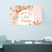 彼女は甘い桃の一つの誕生日の桃 横断幕 (トレードショー)