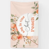 彼女は甘い桃の一つの誕生日の桃 横断幕 (縦)