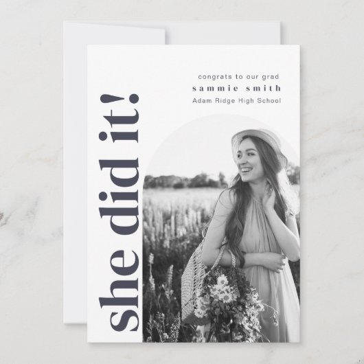 彼女は画像と一緒にパーティー招待状を学んだ 招待状 (正面)