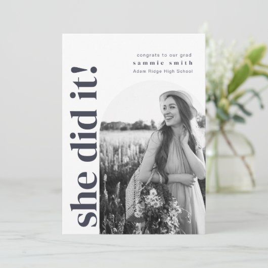 彼女は画像と一緒にパーティー招待状を学んだ 招待状 (スタンド正面)