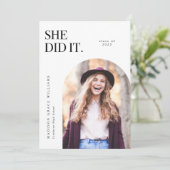 彼女は白いアーチ卒業発表をした 招待状 (スタンド正面)