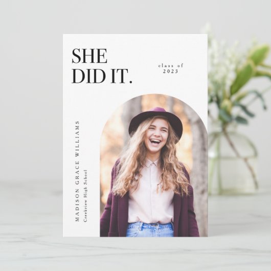 彼女は白いアーチ卒業発表をした 招待状 (スタンド正面)