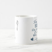 彼女は白のマグGreyBlueを信じました コーヒーマグカップ (中央)