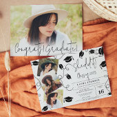 彼女は白黒モダン写真卒業した 招待状