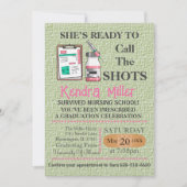 彼女は看護の卒業式と呼ぶ準備ができている 招待状 (正面)