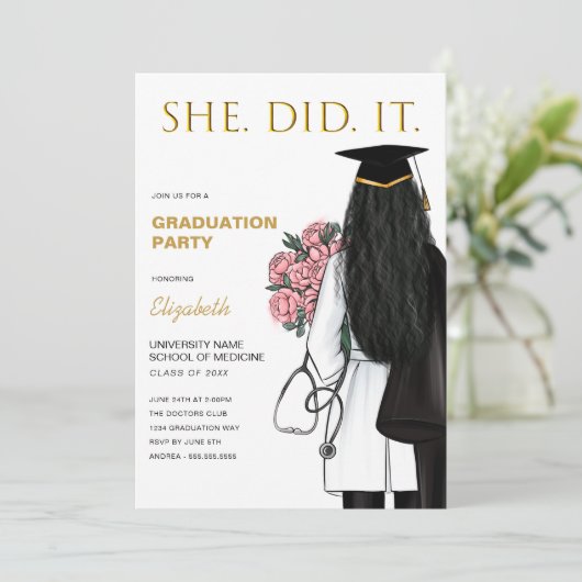 彼女は看護医学校の卒業式をした 招待状 (スタンド正面)