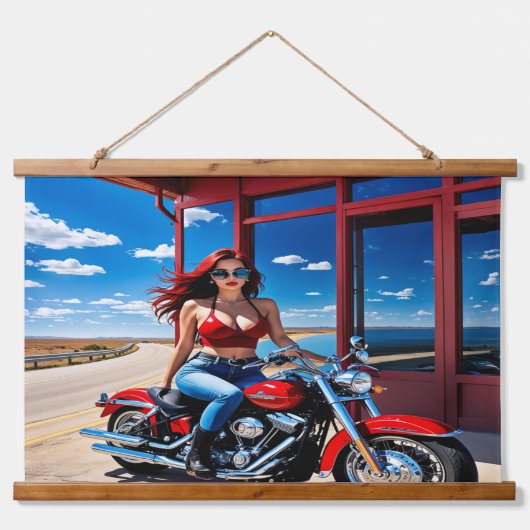 彼女は真の反逆者のように見えた 吊り下げ型タペストリー (正面)